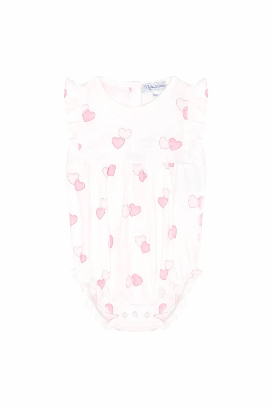 NEW NELLA PIMA baby's sweetheart classic bubble in white/pink